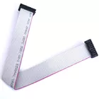 custom length 10pin 2.54mm IDC cable assembly with 1.27mm pitch 28 awg flat ribbon cable assemblies red mark cable